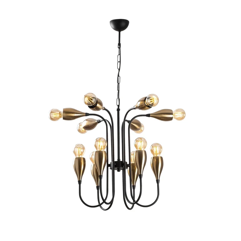 Lustre Metal Noir Et Or