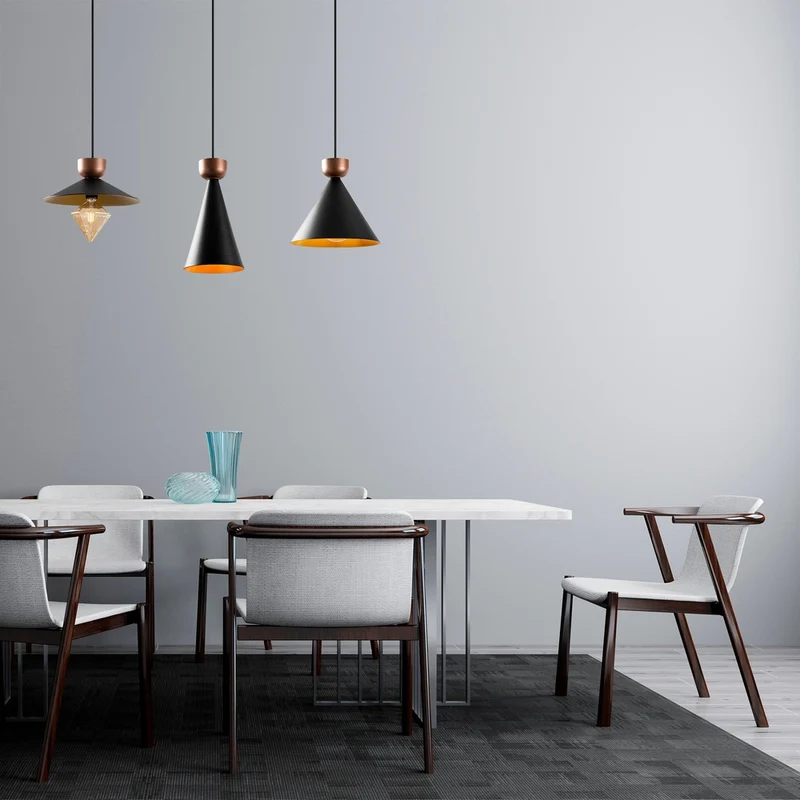 Suspension Noir Interieur Cuivre