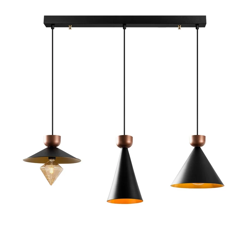 Suspension Noir Interieur Cuivre