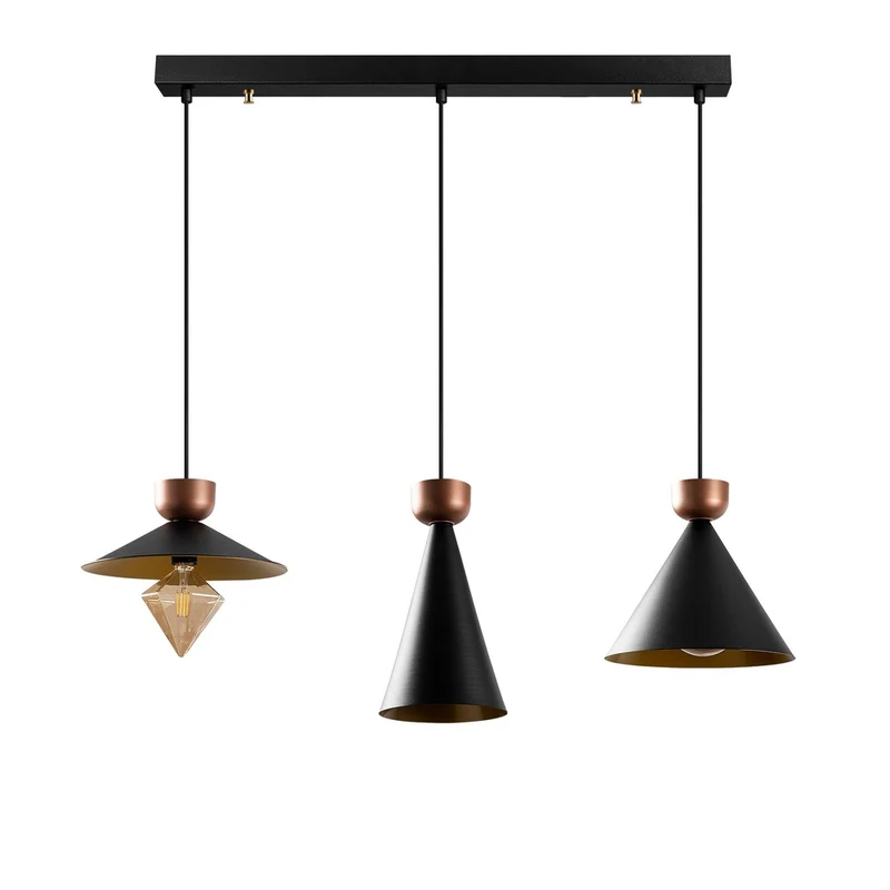Suspension Noir Interieur Cuivre