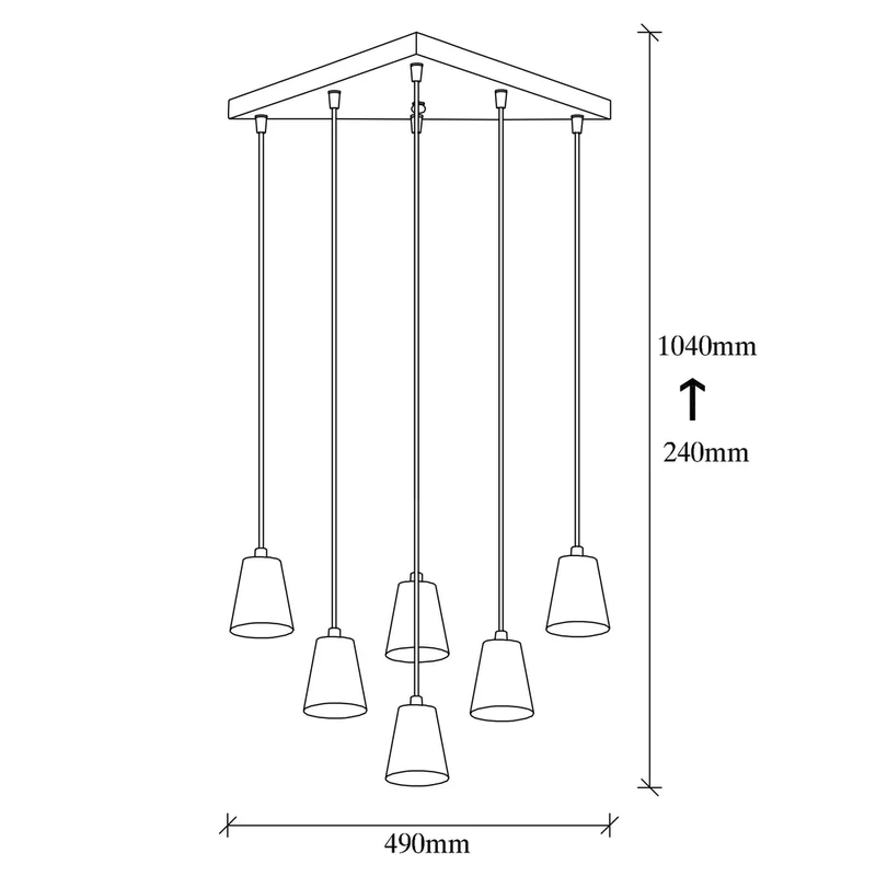 Suspension 6 Lumières