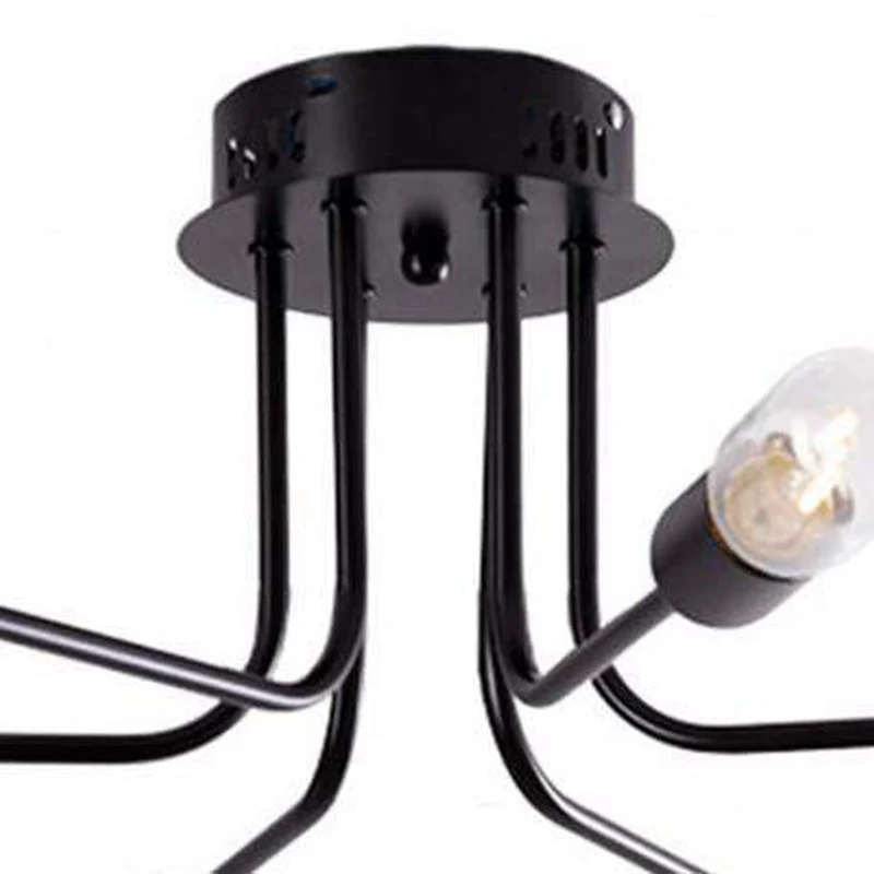 Plafonnier Noir Style Industriel