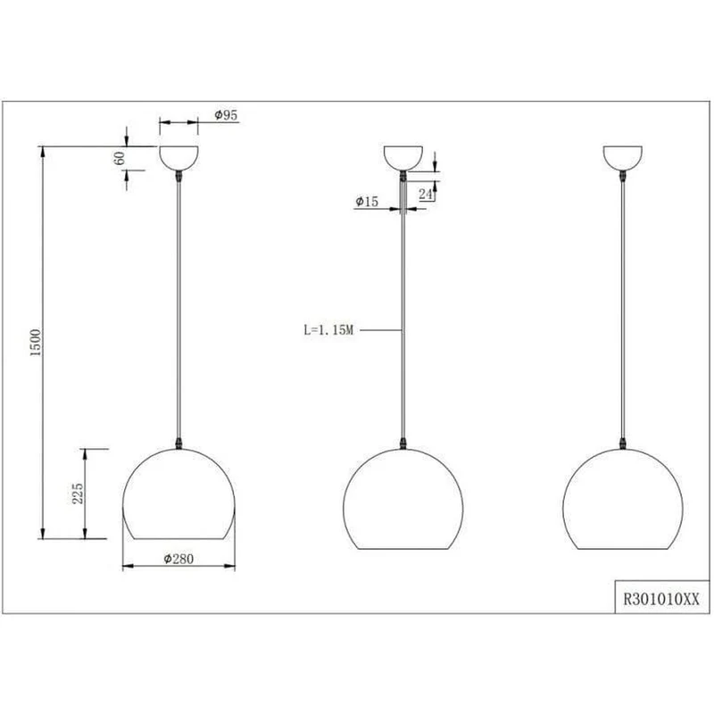 Suspension Luminaire Or Rose