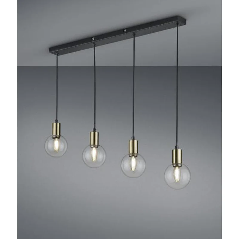 Suspension 4 Lampes Verre