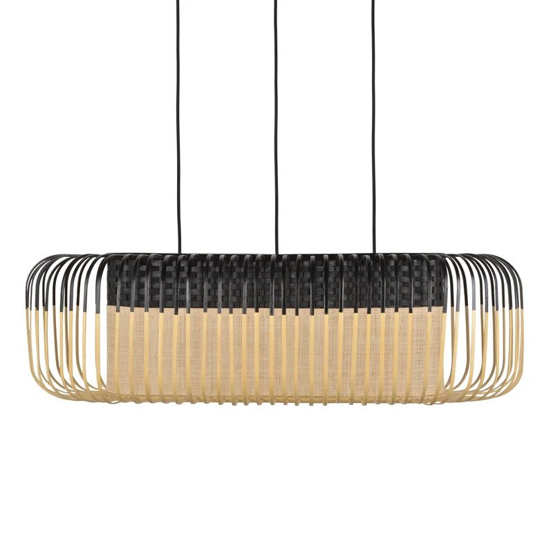 Forestier Bamboo Oval Pendant Lamp