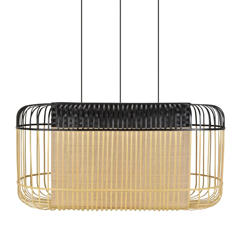 Forestier Bamboo Oval Pendant Lamp