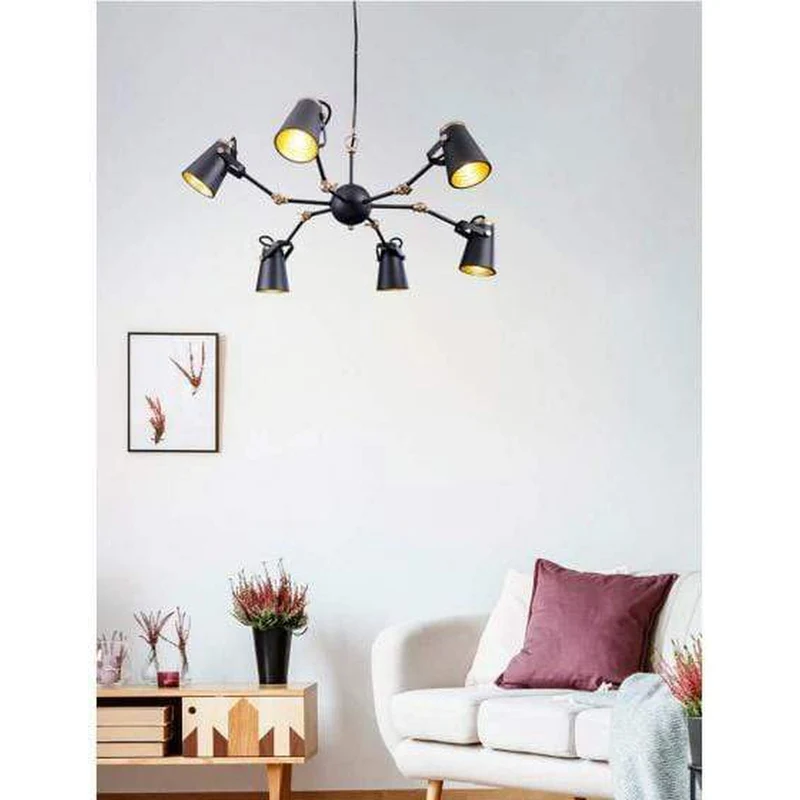 Luminaire Suspension Noir Et Or