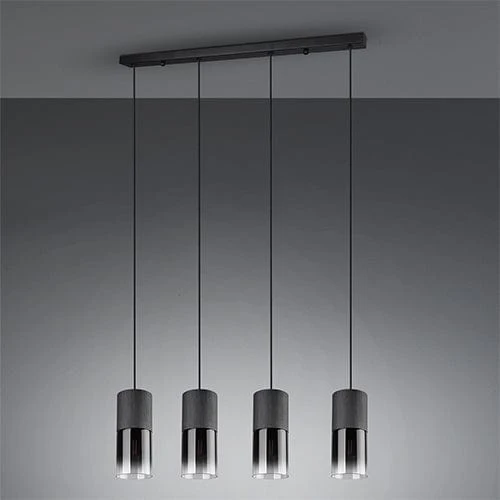 Suspension Industrielle 4 Lampes