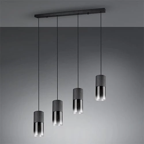 Suspension Industrielle 4 Lampes
