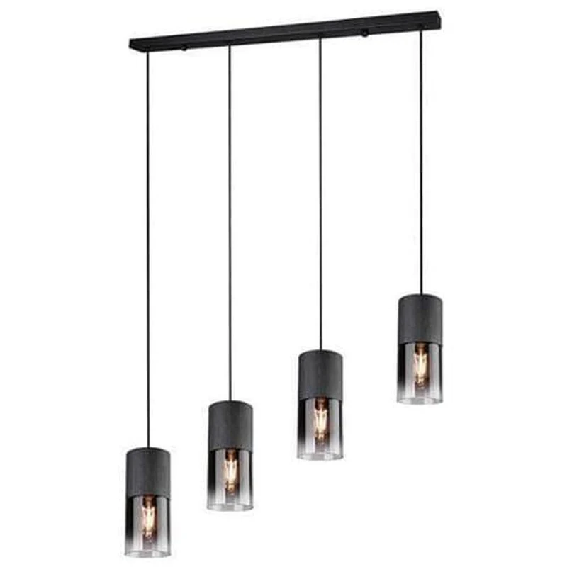 Suspension Industrielle 4 Lampes