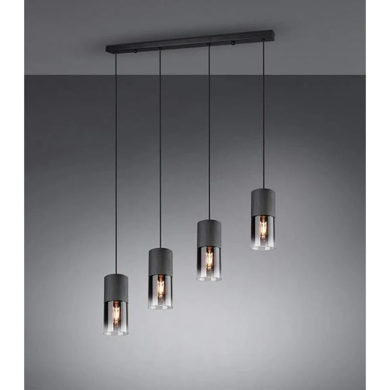 Suspension Industrielle 4 Lampes