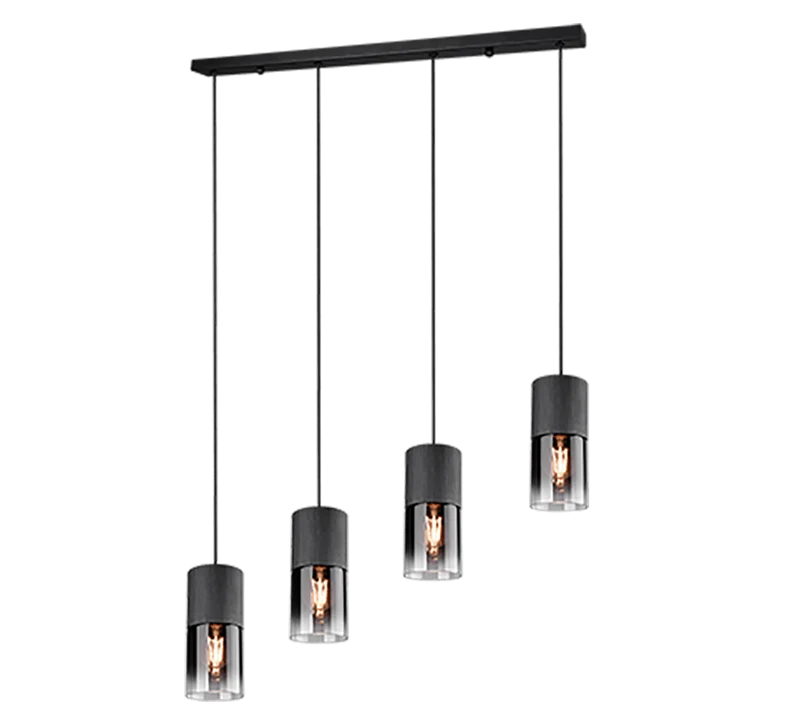 Suspension Industrielle 4 Lampes