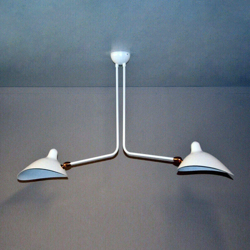 Serge Mouille 2 Still Arms Ceiling Lamp