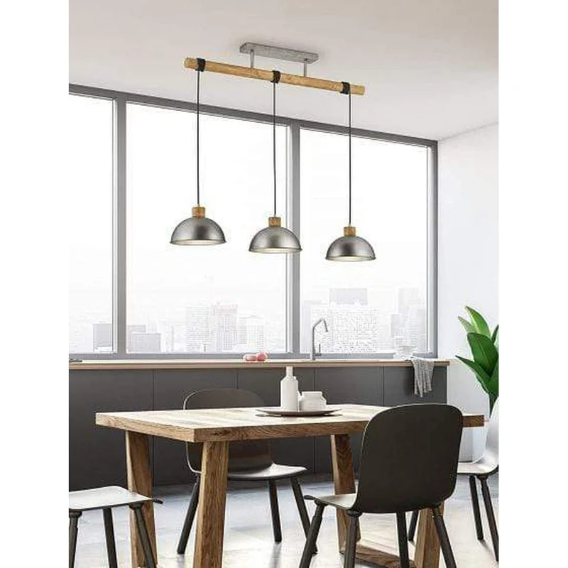 Suspension Industrielle Grise