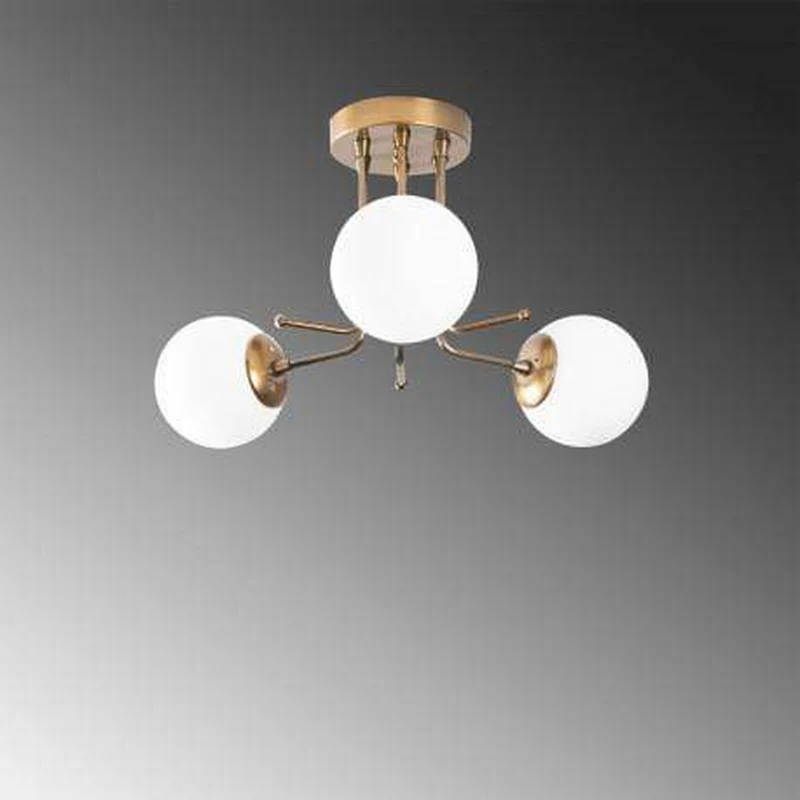 Plafonnier Blanc Or