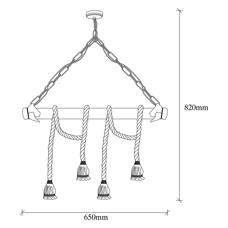 Suspension Lampe Corde