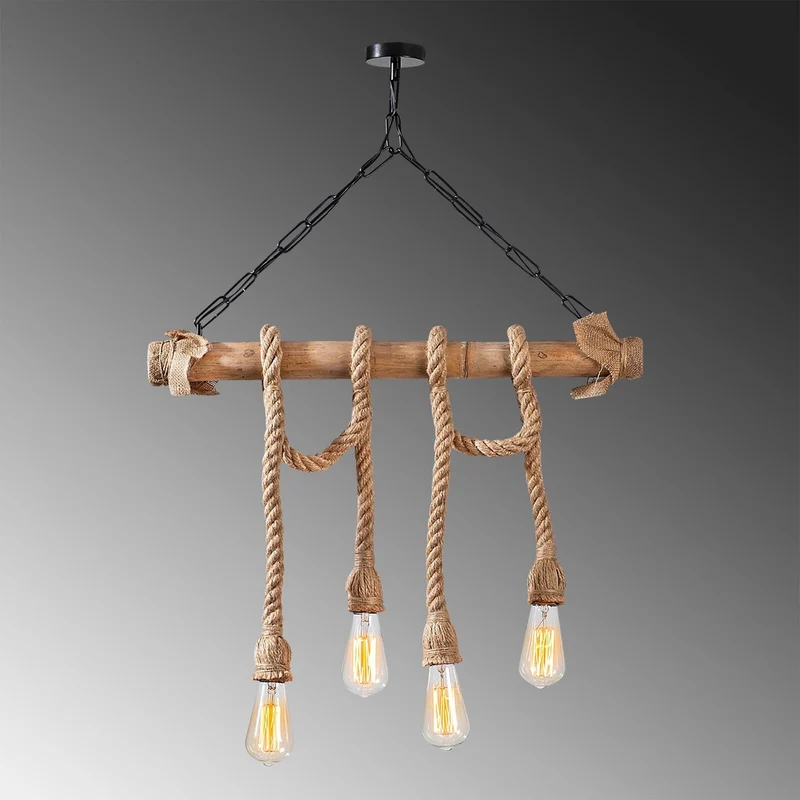 Suspension Lampe Corde