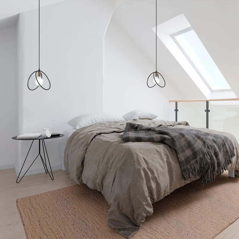Luminaire Suspension Acier Noir
