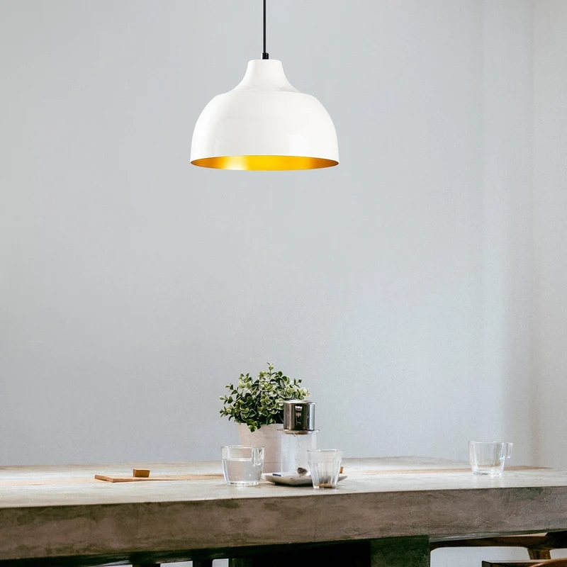 Luminaire Metal Blanc Suspension