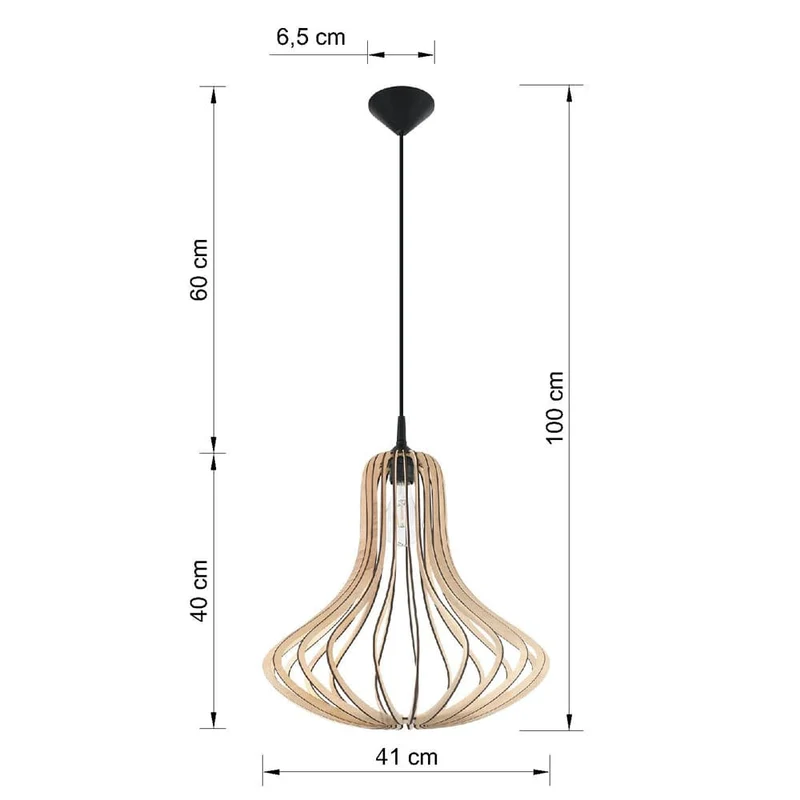 Suspension Naturelle Bois