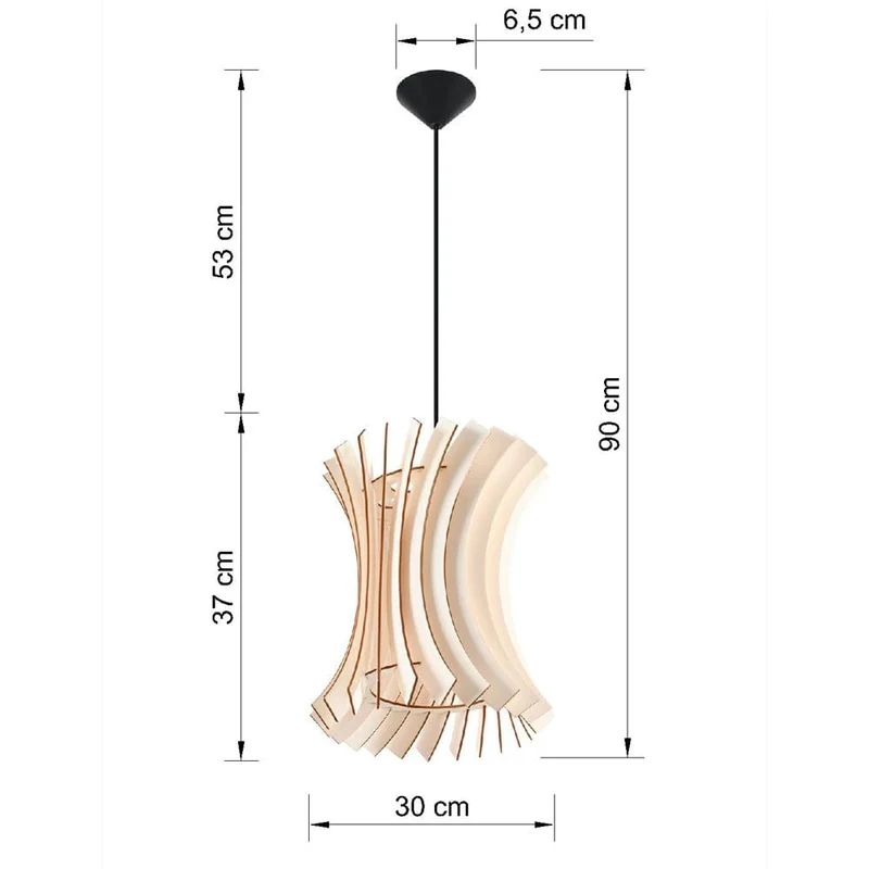 Suspension Luminaire Bois Naturel