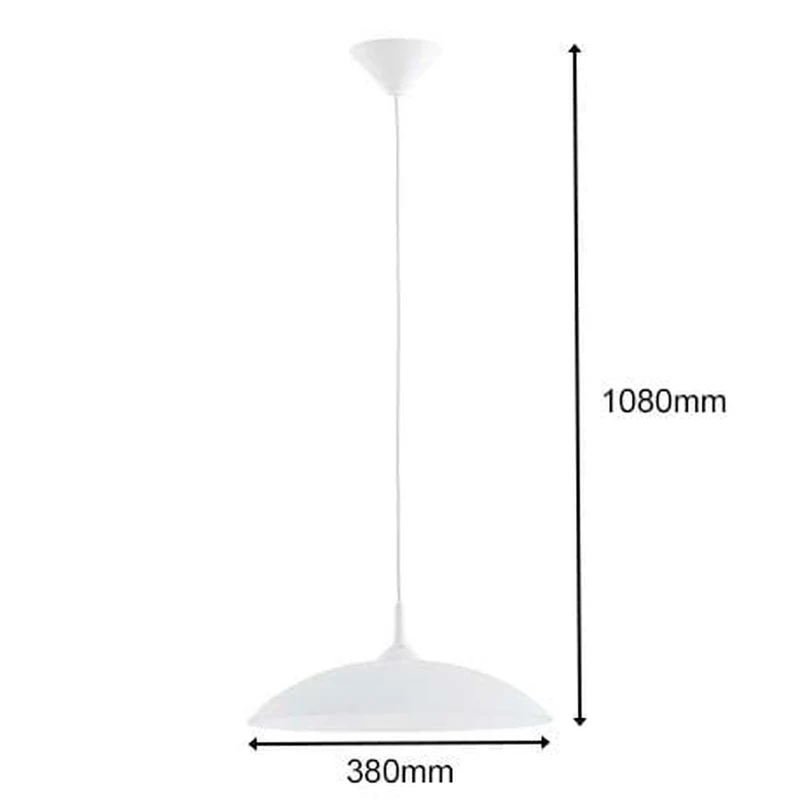 Suspension En Verre Blanc