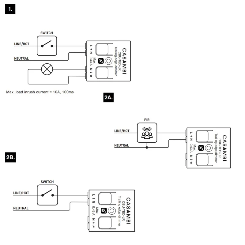 Casambi CBU-TED-LR Bluetooth Trailing Edge Dimmer