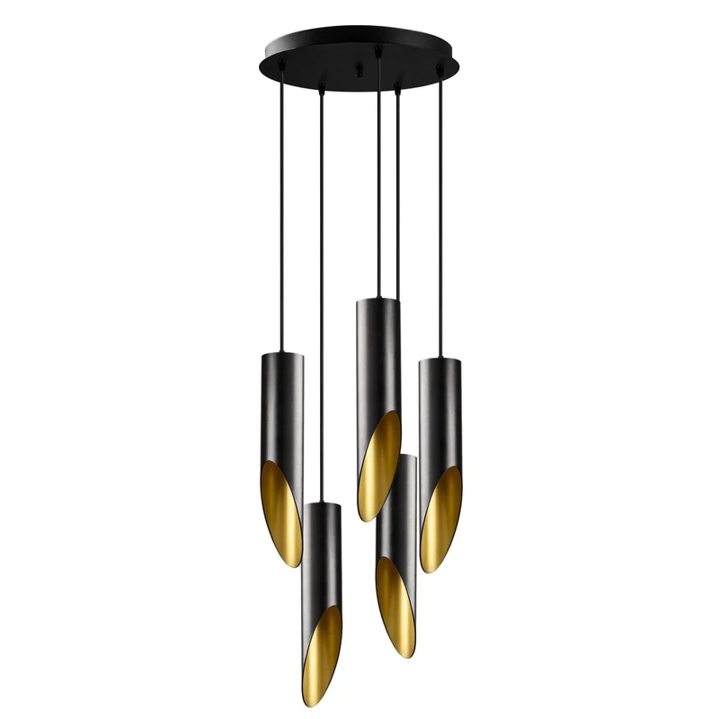 Suspension Moderne Noire Or