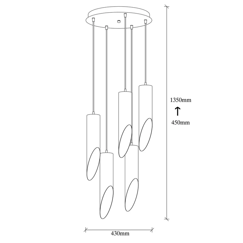 Suspension Moderne Noire Or