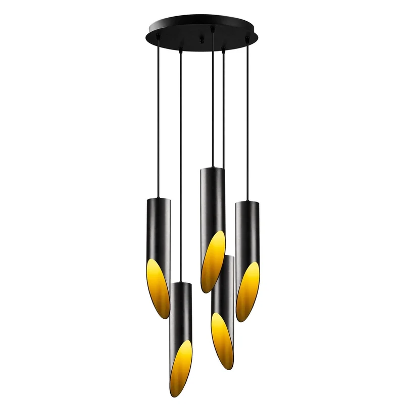 Suspension Moderne Noire Or
