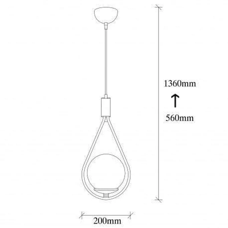 Suspension Boule Et Metal