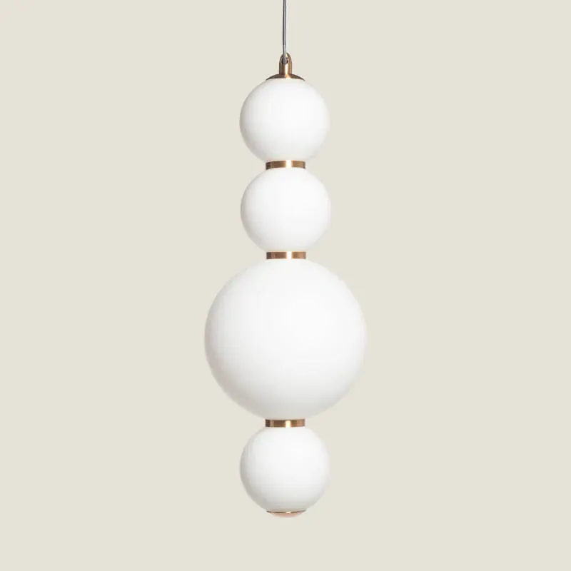 Suspension Blanc Et Doré