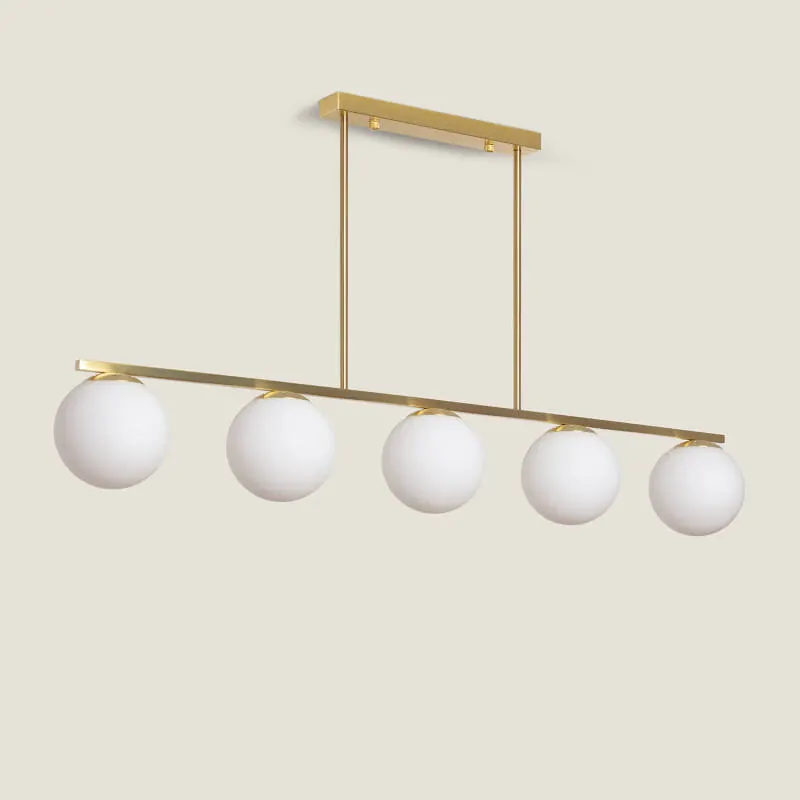 Suspension Design 5 lampes couleur or