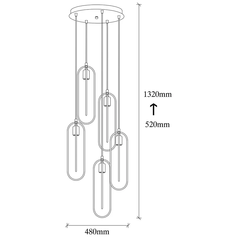 Lampe Suspendue Multi Luminaire