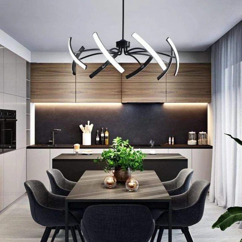 Grand Lustre Metal Noir