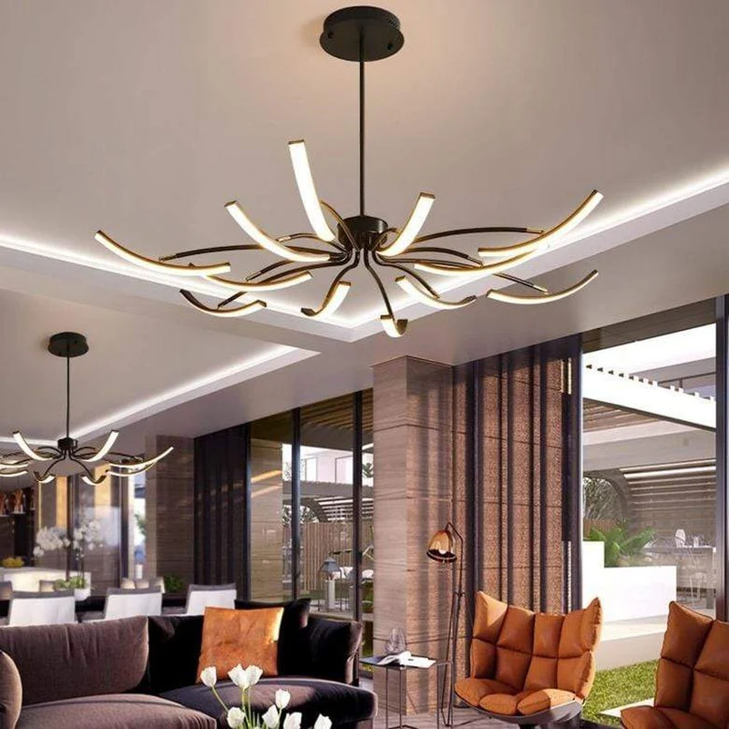 Grand Lustre Metal Noir