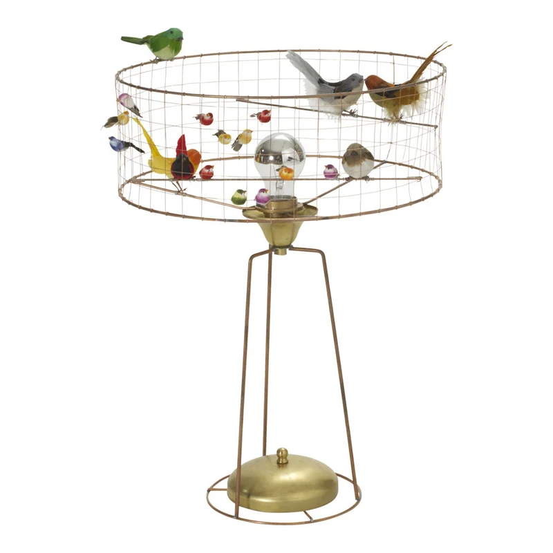 Mathieu Challières Lampe Tambour Volière table lamp