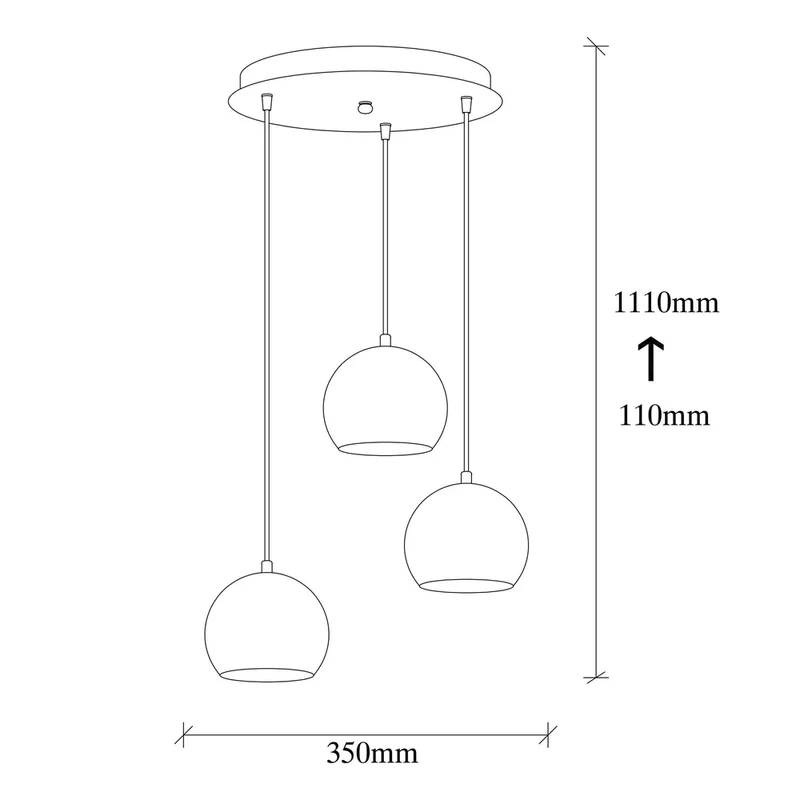 Suspension Metal Argente