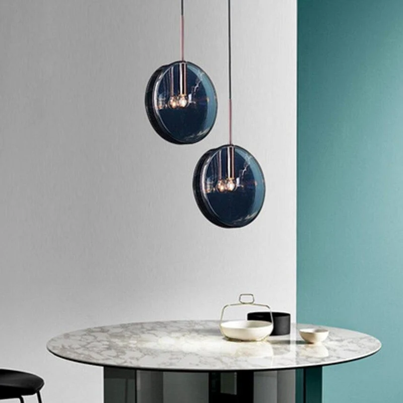 Suspension luminaire bleu
