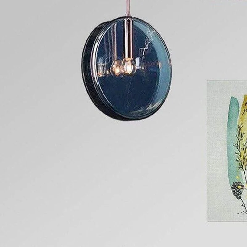 Suspension luminaire bleu