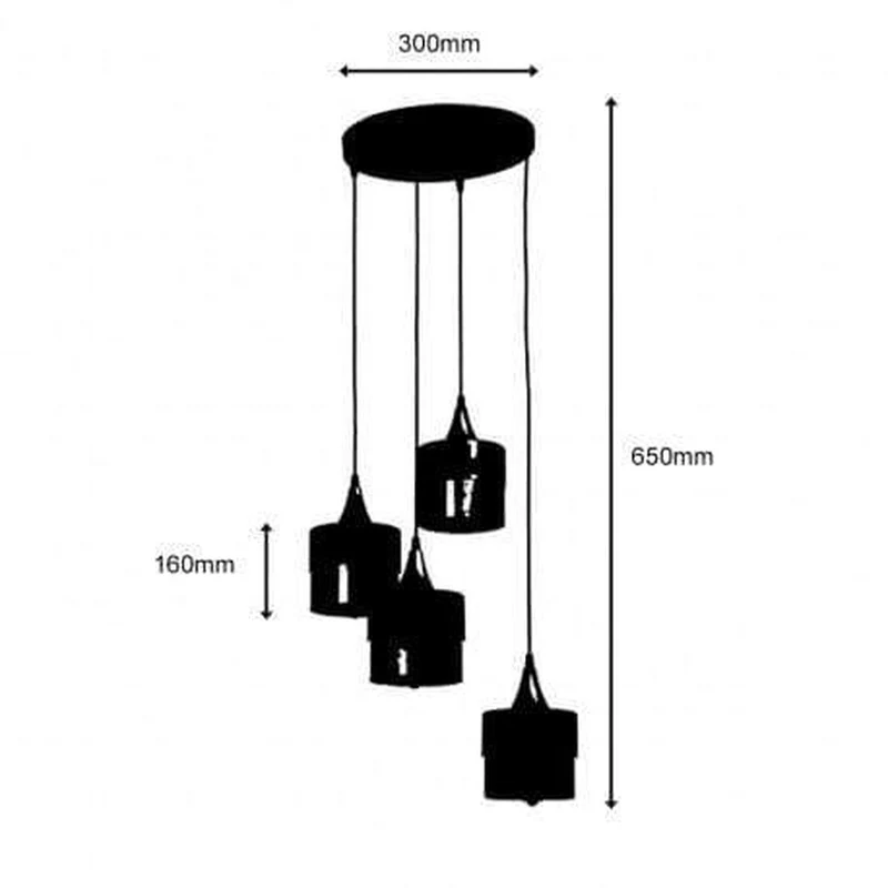 Lampe Suspension Noir Et Or