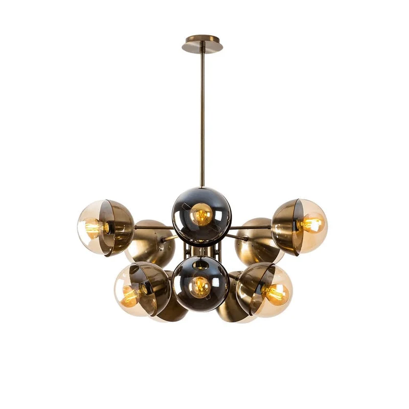 Suspension Metal Noir Dore