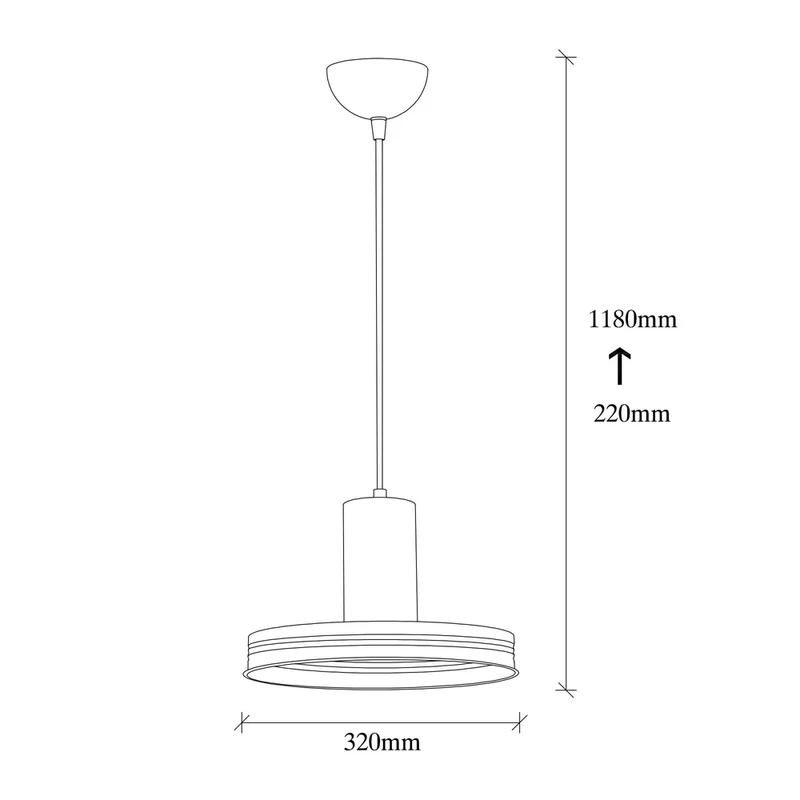 Suspension Metal Filaire Noir