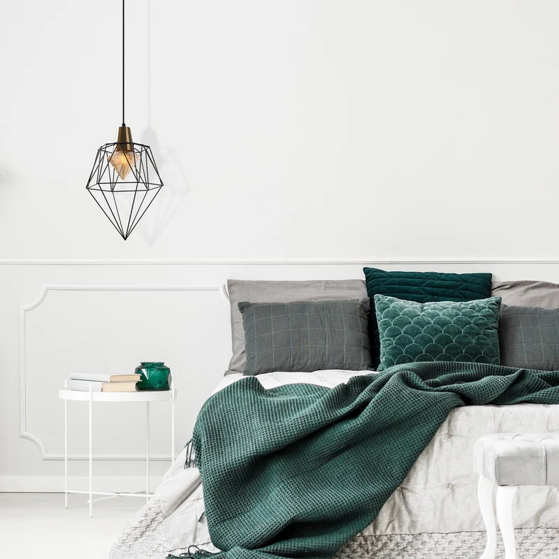 Suspension En Metal Filaire Noir