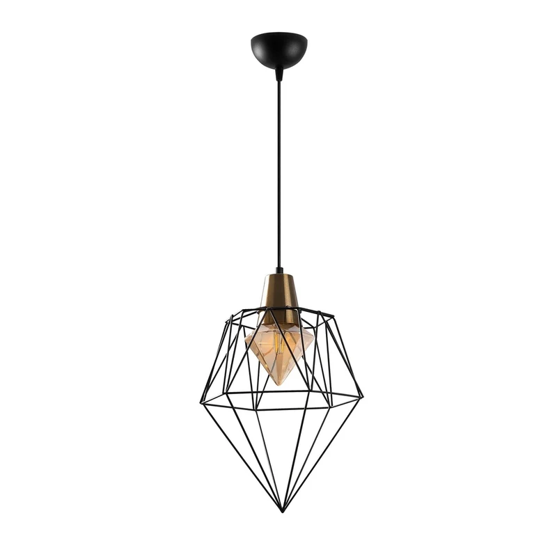 Suspension En Metal Filaire Noir