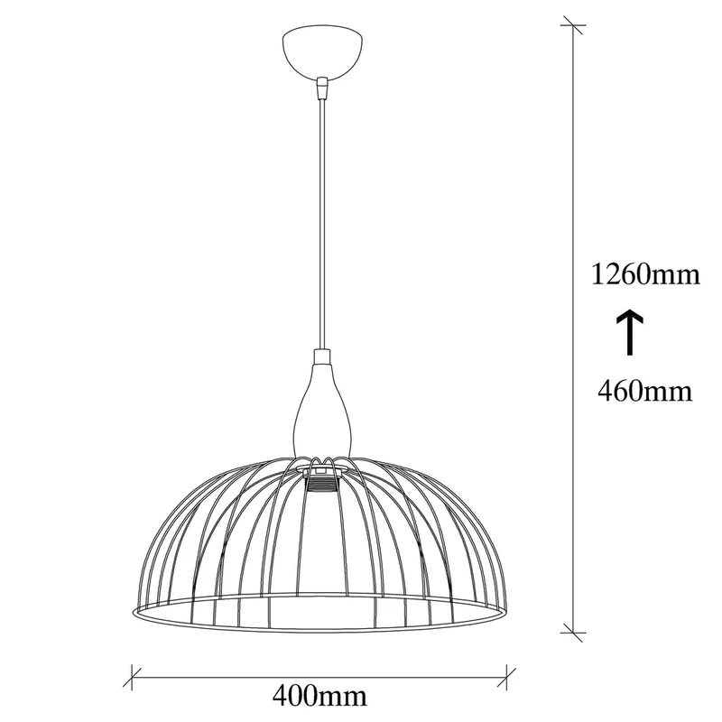 Suspension Fil Metal Noir