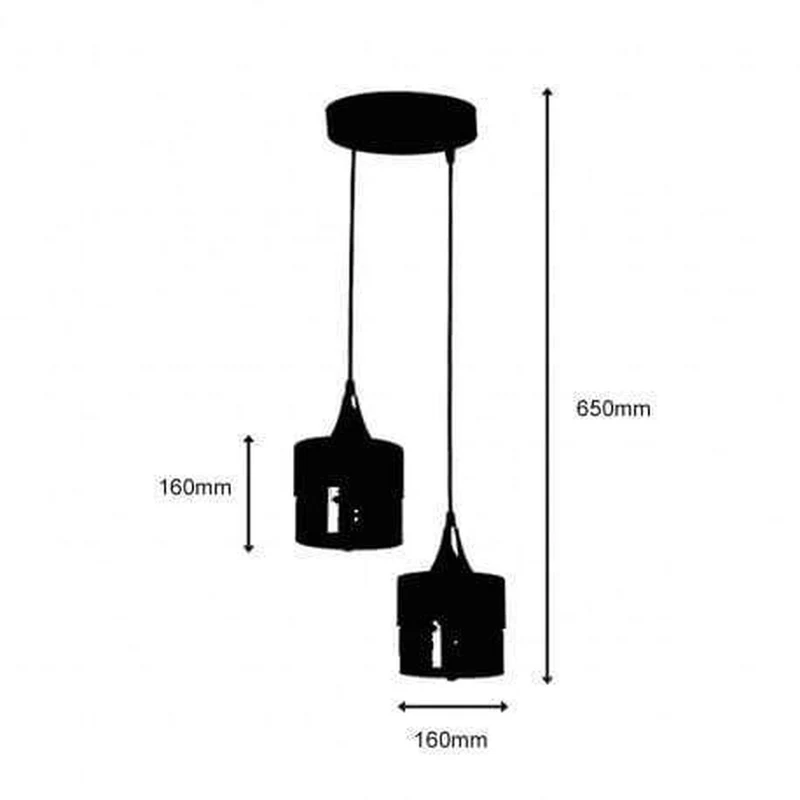 Suspension Verre Et Metal Industriel