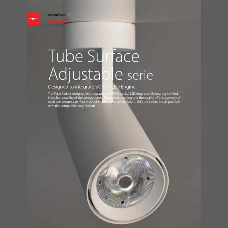 Raat Tube AS.65 GU10 Serie Ceiling Spot