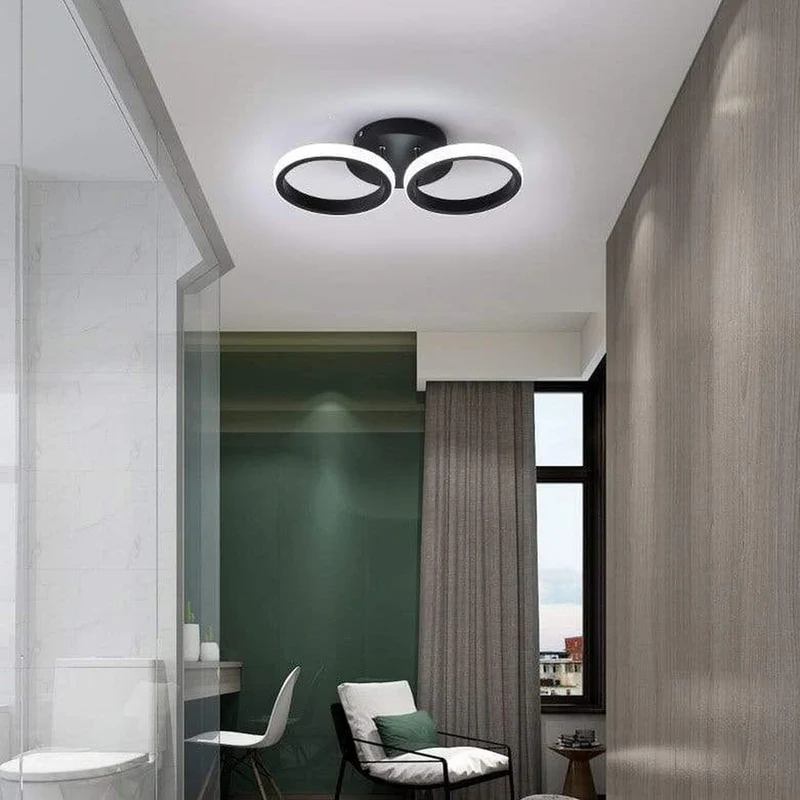 Lustre Noir Rond