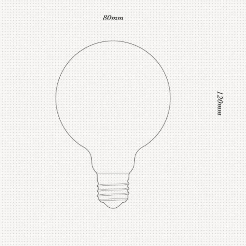 Tala Porcelain II E27 G80 Matte White - 540lm 2700K - Dimmable